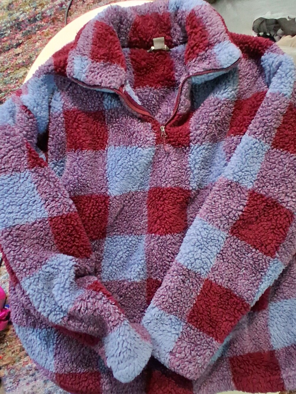 Women's Eddie Bauer Ultra Soft Checkered Sherpa Pullover